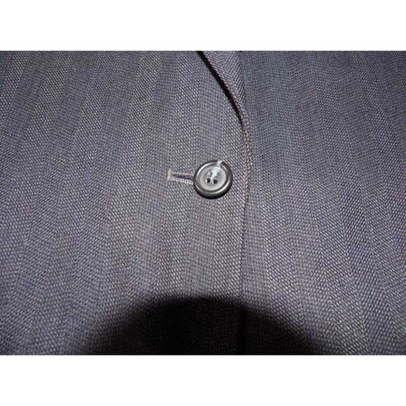 Harve Benard Blazer Womens 12 Wool Vtg Single Button Dark Navy Pinpoint Lined - Picture 3 of 14